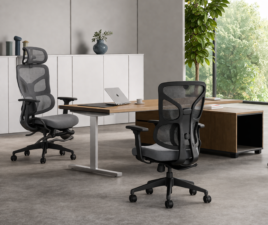 Fauteuil ergonomique avec accoudoirs réglables – Confort intensif & prévention TMS