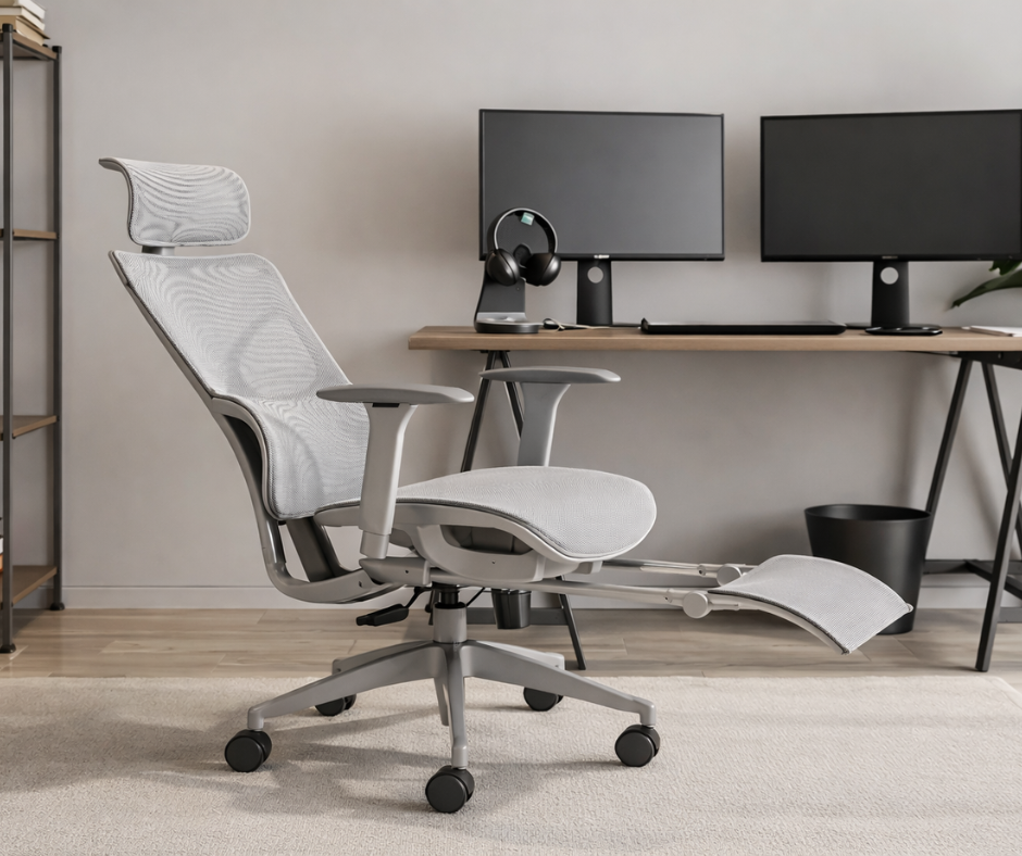 Fauteuil ergonomique avec accoudoirs réglables – Confort intensif & prévention TMS