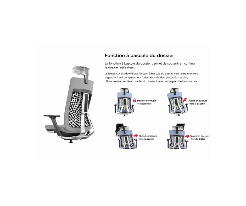 Fauteuil ergonomique direction haut de gamme – Performance, posture & confort exécutif