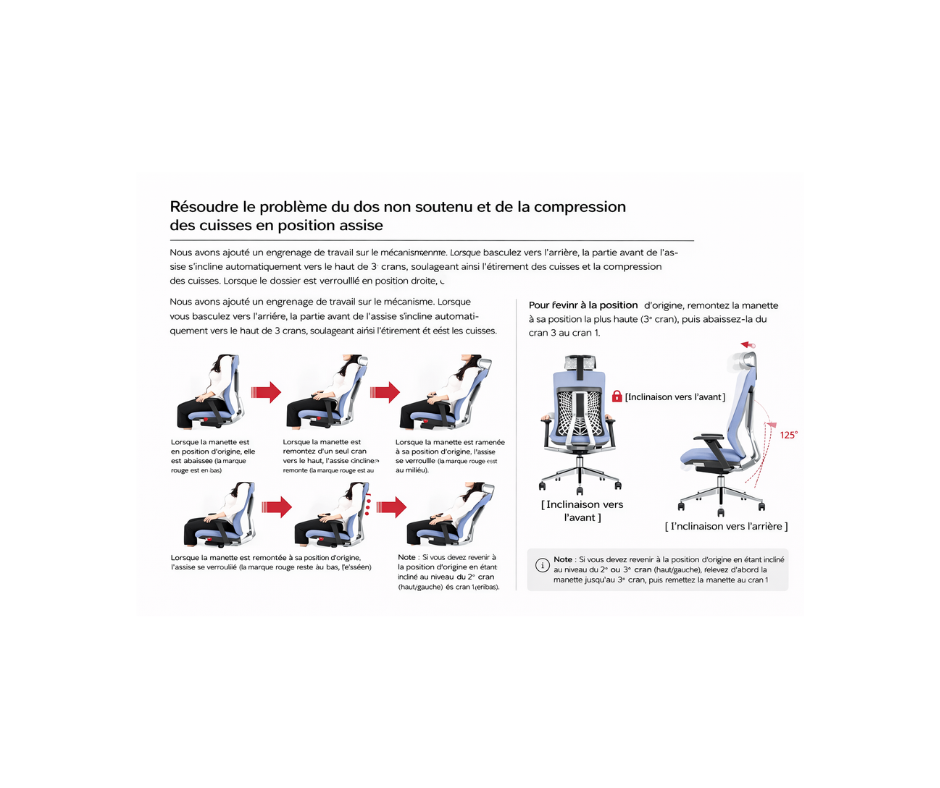 Fauteuil ergonomique direction haut de gamme – Performance, posture & confort exécutif