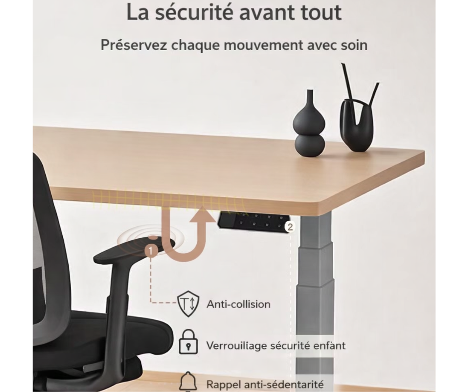 Bureau Assis-Debout Électrique Double Moteur – Ergonomie & Performance