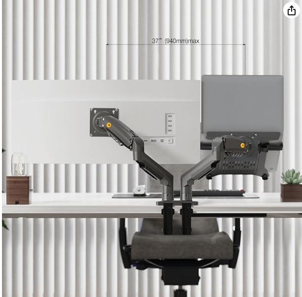 support double écran+portable  ergonomique