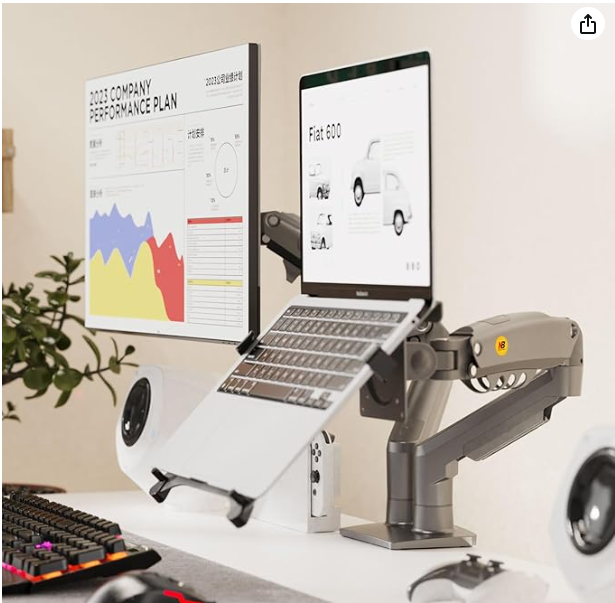 support double écran+portable  ergonomique